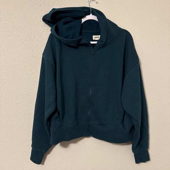 Pact Sweaters - Pact Full Zip Up Hoodie Women’s XL Teal